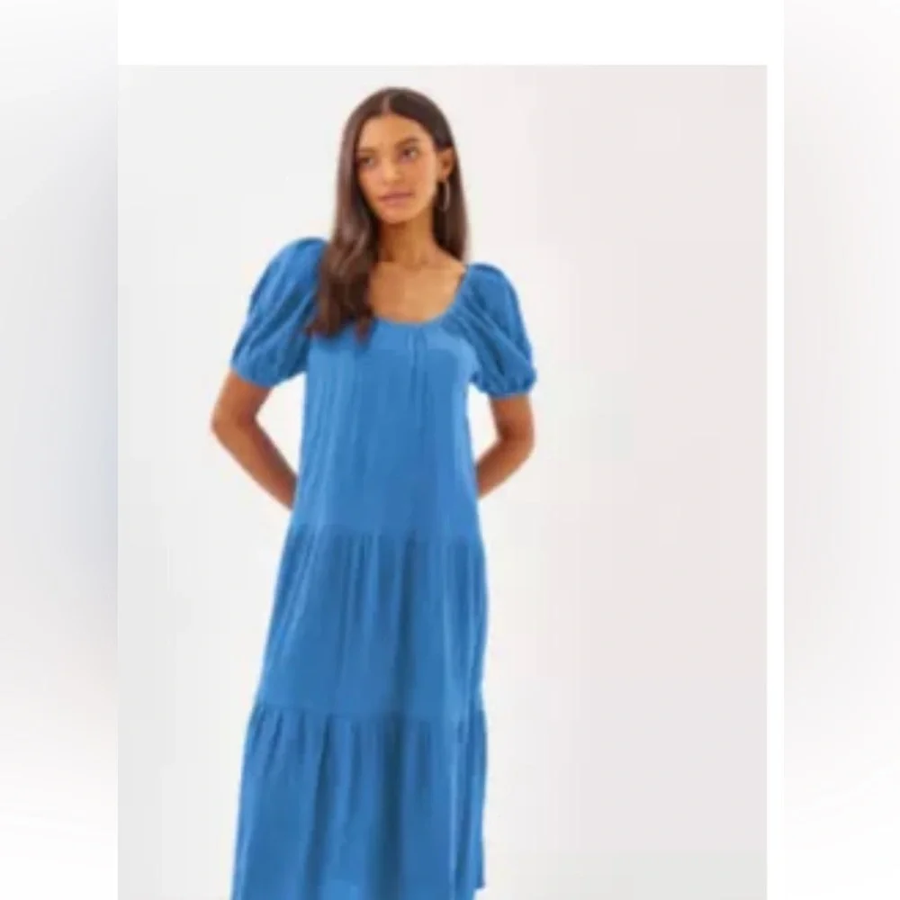 Lilly Pulitzer Zemini Maxi Coverup in Vibrant Blue - Picture 1 of 6
